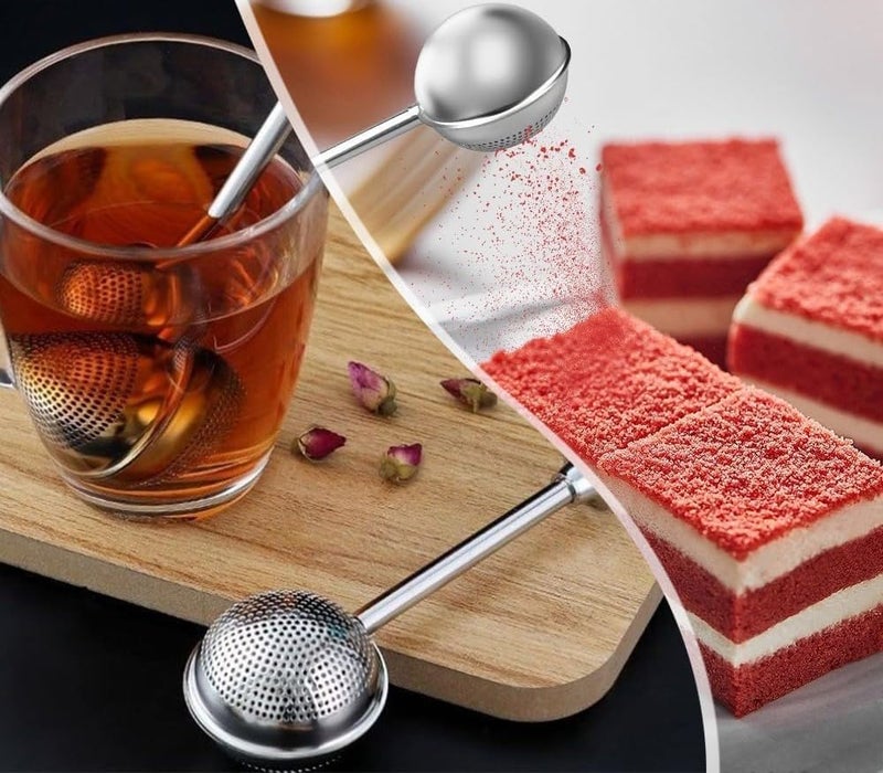 Stainless Steel Ball Strainer with Handle and Tight Mesh Design, Perfect for Herbs and Spices, Durable and Reusable for Long Time - Image 3