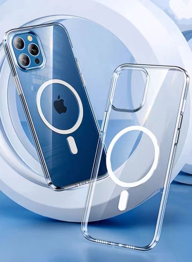 Houmt iPhone 14 Pro Max Case Non-Yellowing Compatible with MagSafe Accessories  Magnetic Cover Slim Thin Clear - Image 4