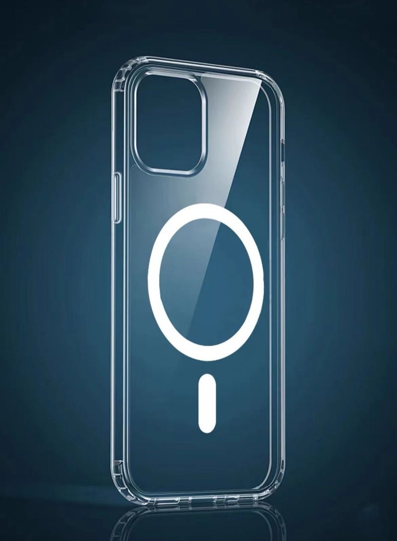 Houmt iPhone 14 Pro Max Case Non-Yellowing Compatible with MagSafe Accessories  Magnetic Cover Slim Thin Clear - Image 1