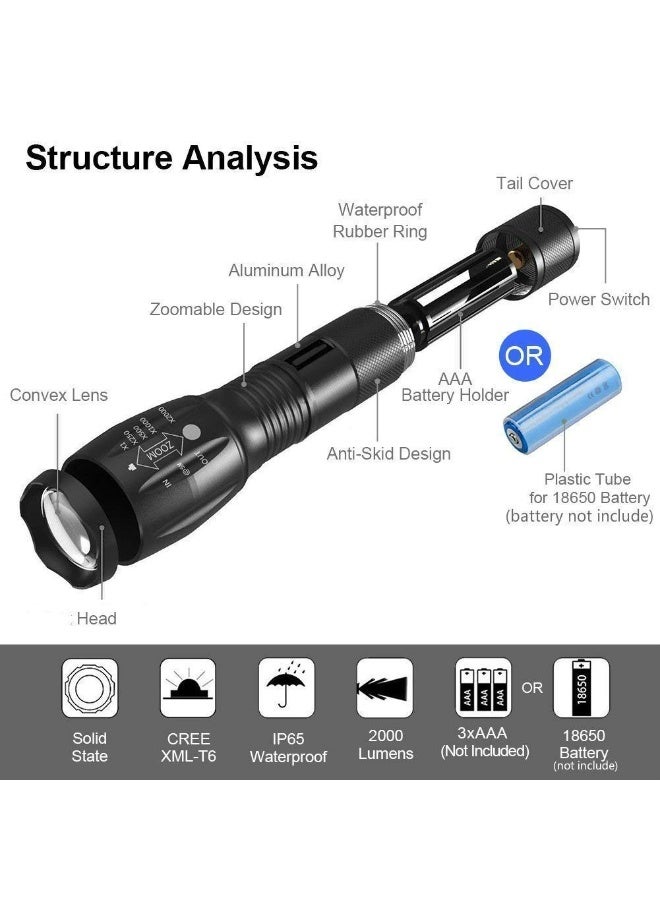 Cree Flashlight T6, 5 mods battery included - Image 3