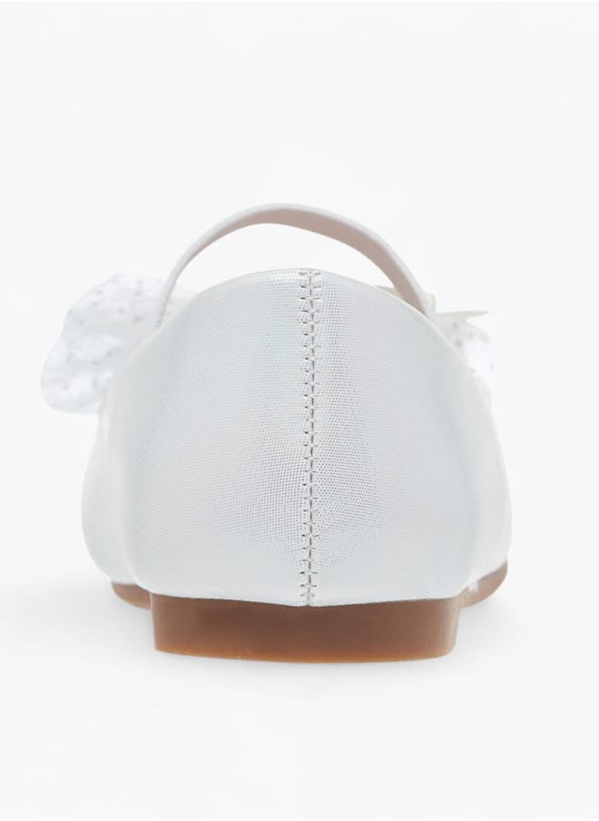 Flora Bella By Shoexpress Girls Bow Detail Ballerinas With Slip On Closure Ramadan Collection  - Image 5