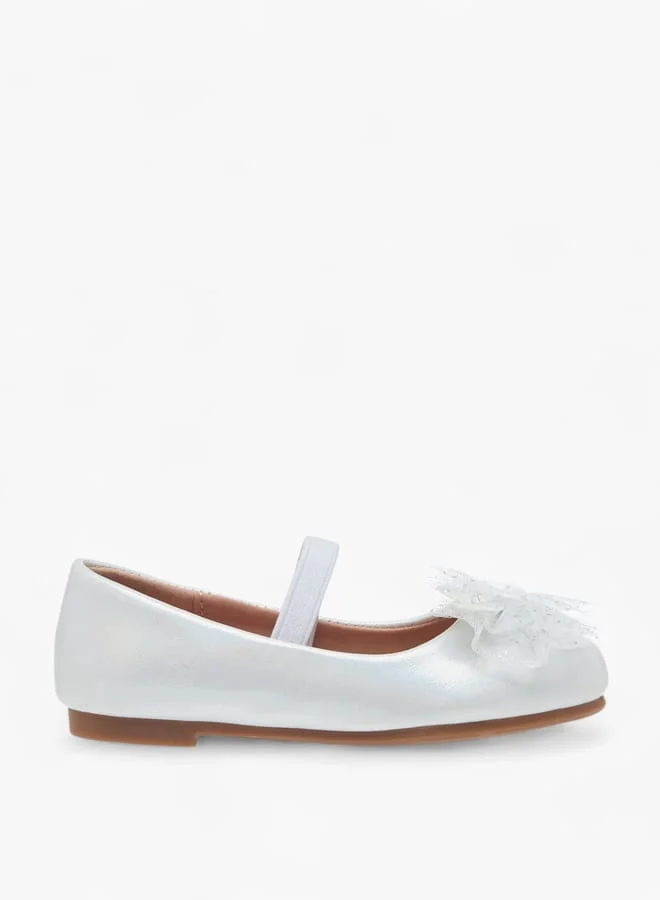 Flora Bella By Shoexpress Girls Bow Detail Ballerinas With Slip On Closure