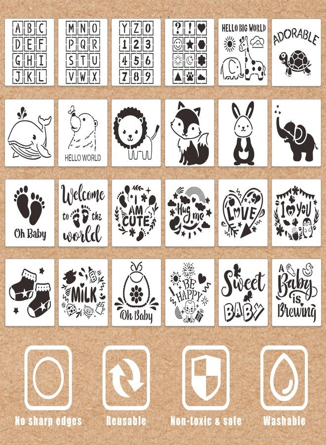 SytuHete 69 Pcs Baby Bib Bodysuit Set - Baby Shower Game Sign & Feeder Bib - Newborn Bodysuit - Fabric Marker (Classical) - Image 3