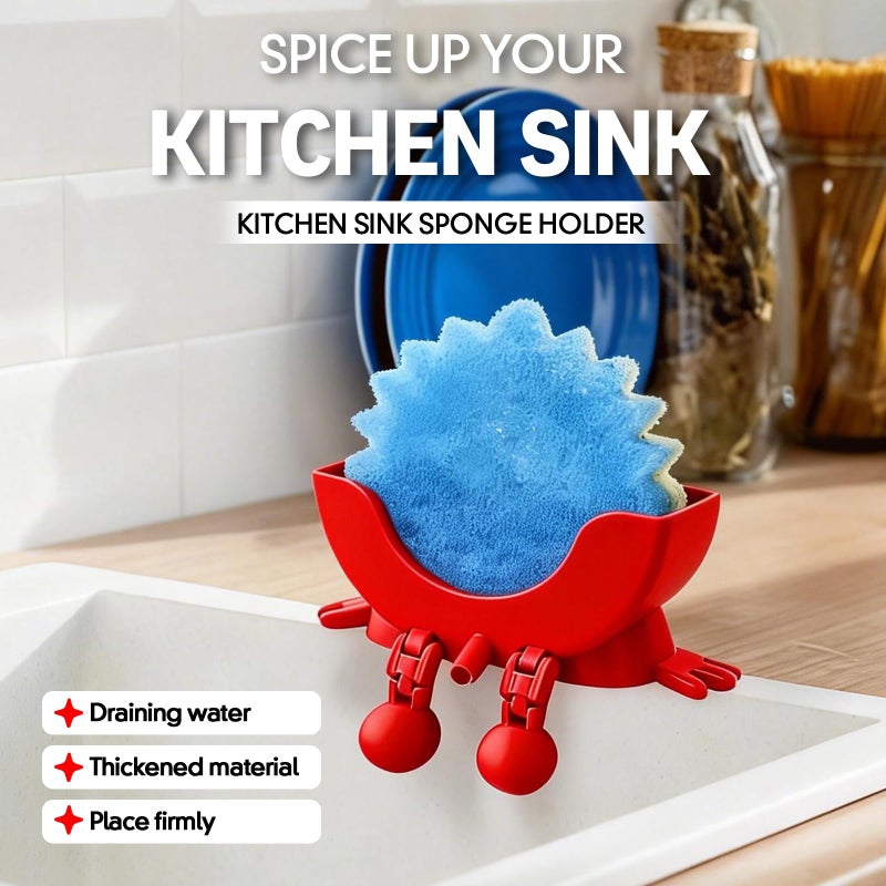 TORVINIS Cute Hanging Sponge Holder with Drainage, Peeing Scrub Sponge Holder, Ponge Holder for Kitchen Sink, Funny Sponge Stand for Kitchen Sink, 3D Printing Countertop Sponge Holders (A) - Image 2