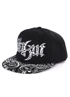 New Harajuku Cashew Flower Letter Hip Hop Hat