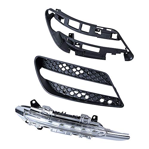 Anzio 6000K Xenon White LED Fog Lamp Daytime Running Light DRL Compatible with Benz W204 AMG Sport 08-11 - Image 5