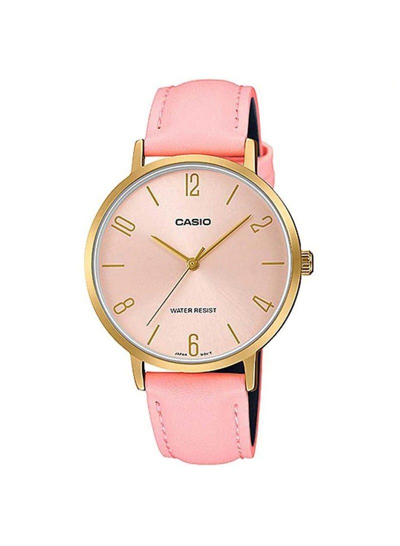 CASIO ساعة أنالوج للنساء Enticer LTP-VT01GL-4BUDF - 34 مم - وردي - Image 1