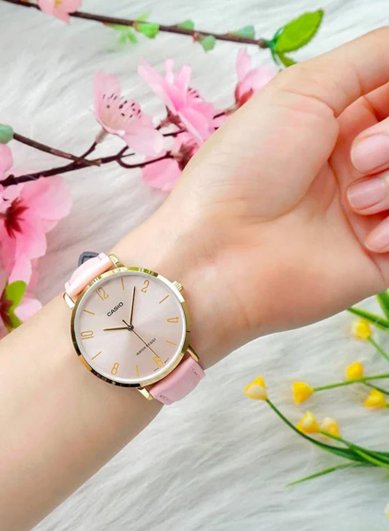 CASIO ساعة أنالوج للنساء Enticer LTP-VT01GL-4BUDF - 34 مم - وردي - Image 4