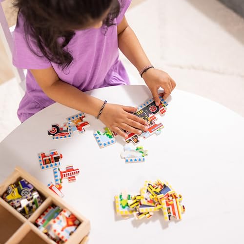 Melissa & Doug ألغاز خشبية من ميليسا ودوج في صندوق 2-باك للأطفال في مرحلة ما قبل المدرسة – الحيوانات الأليفة، المركبات - Image 5