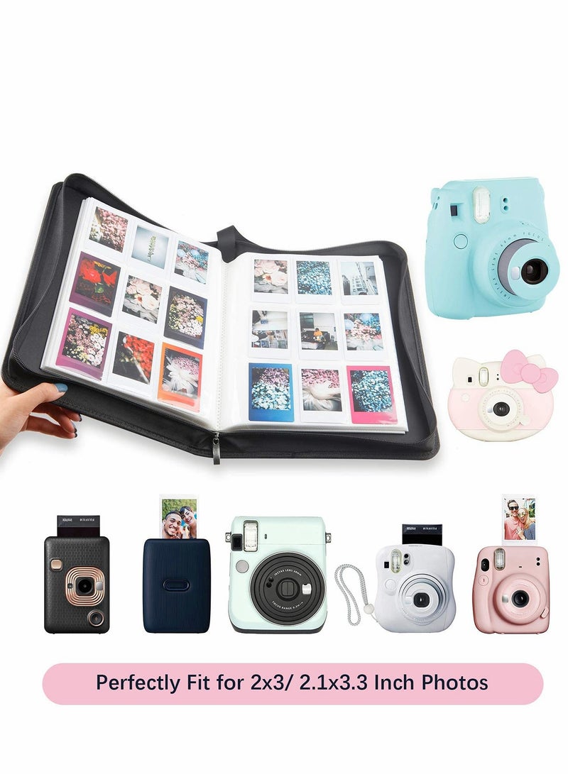Excefore 540 Pockets Photo Album for Fujifilm Instax Mini 11 90 70 9 8+ 8 LiPlay Instant Camera, Polaroid Snap SnapTouch PIC-300 Z2300 Kodak Smile Printomatic Print Camera (Black)  - Image 2