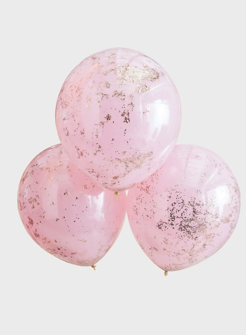 Ginger Ray Double Stuffed Pink & Rose Gold Balloons