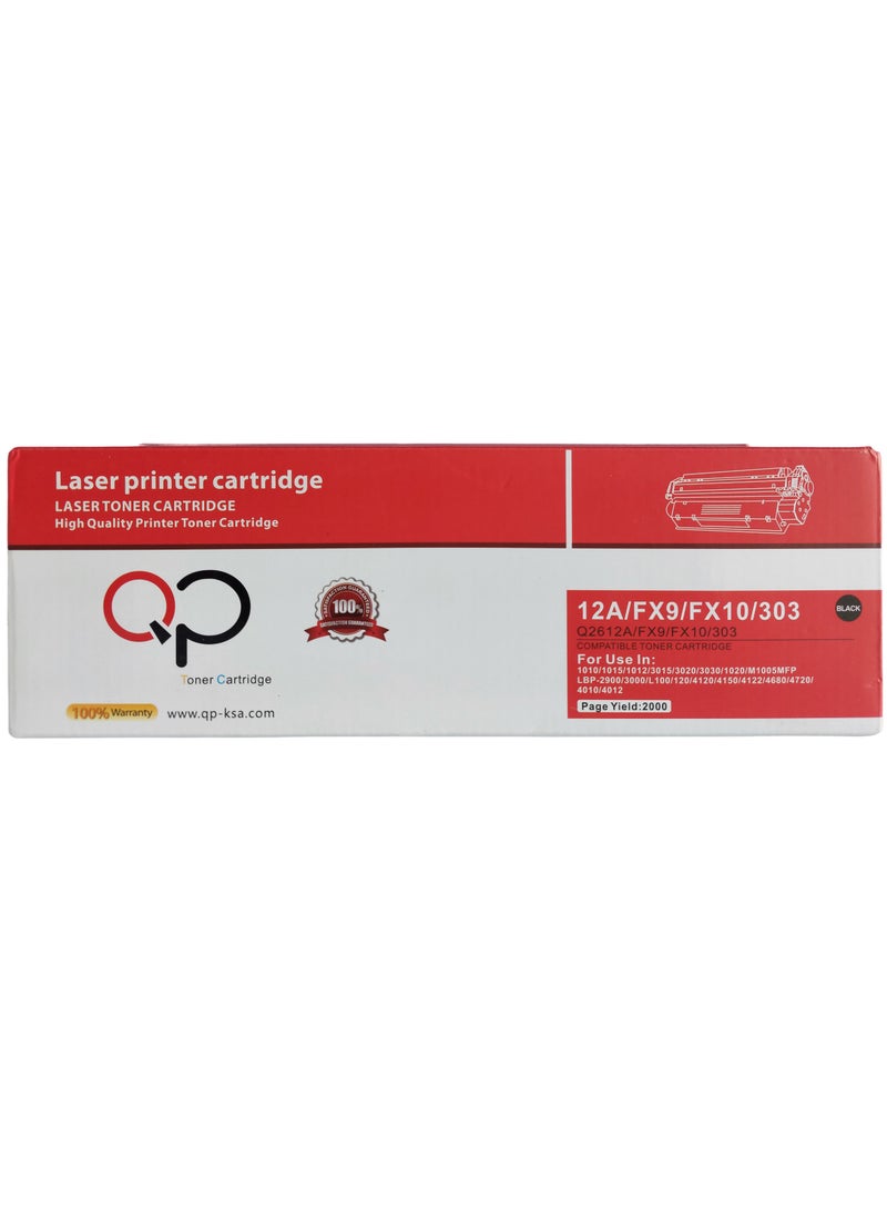 كيو بيه خرطوشة حبر ليزر متوافقة مع HP Q2612A 12A CRG FX9 FX10 خرطوشة حبر ليزر متوافقة مع HP و CANON. - Image 1