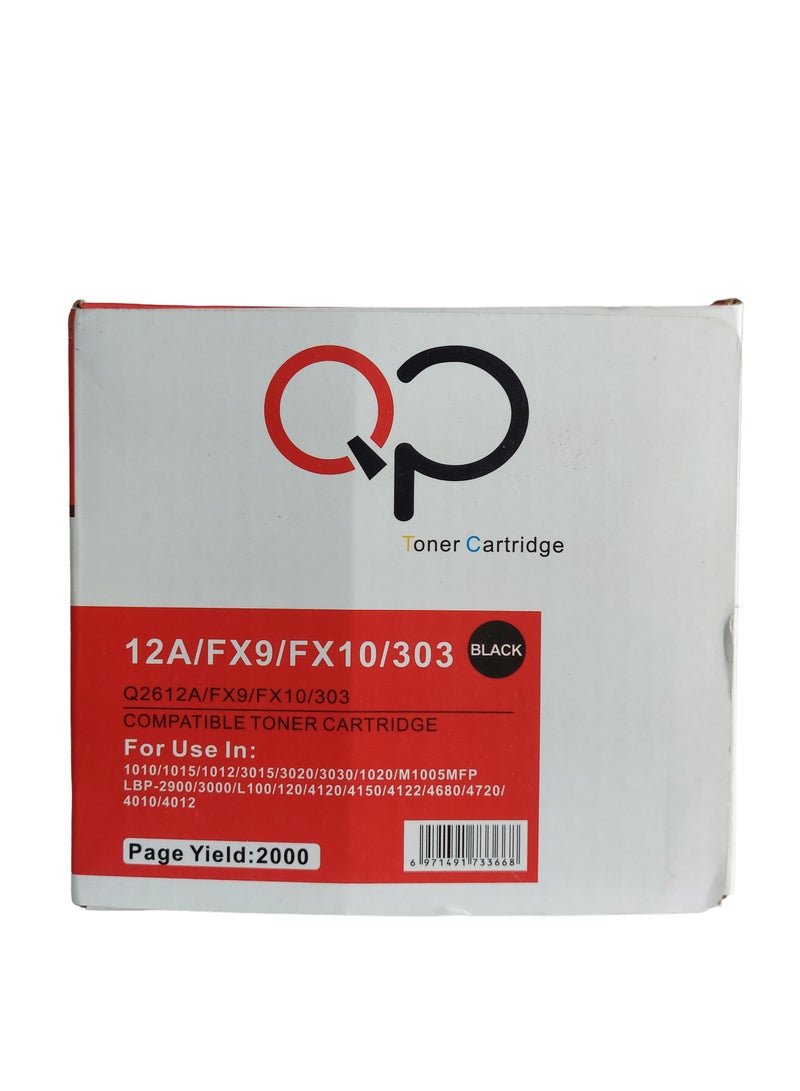 كيو بيه خرطوشة حبر ليزر متوافقة مع HP Q2612A 12A CRG FX9 FX10 خرطوشة حبر ليزر متوافقة مع HP و CANON. - Image 2