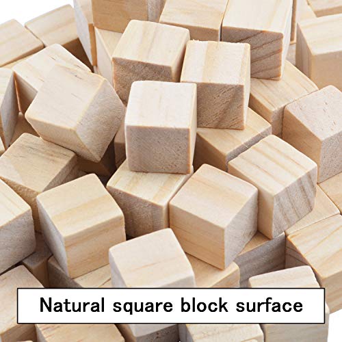 Aylifu Wood Cubes,50pcs Square Blocks Unfinished Cubic Wooden for Math Counting Craft Childlike Game,2cmx2cmx2cm - Image 3