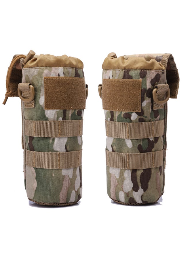 Generic Nylon 1000D Tactical Folding Kettle Bag Molle Kettle Bag Water Cup Set Mountaineering Accessories Bag Accessories Bag-Color:Green Shoulder Strap-Capacity:Below 20l  - Image 1
