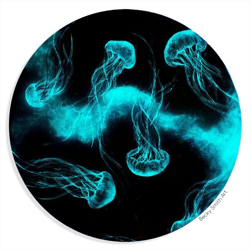 SpaceBeams Aquaris Glow in the Dark Paint (1.7 Fl Oz) Bright Aqua Glow (Light Blue/Turquoise), Non-Toxic, Water Based - Image 4