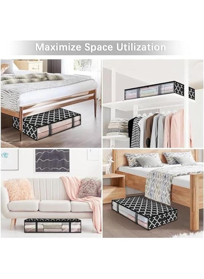 HOOKOR 6 Pack Storage Bags, Clothes Storage, Under bed Storage Containers With Durable Handles, Large Capacity Storage Bins, Foldable Storage Organizers For Clothes, Bedding and Toys (32-04-6p)  - Image 3