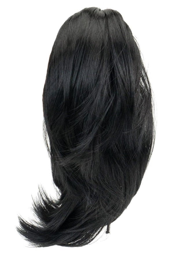 IMISSU Cute Short Claw Ponytail Grab Hairpieces Thick Clip In Hair Extensions Little Pony Tail Hair Pieces (Jet Black) - Image 5