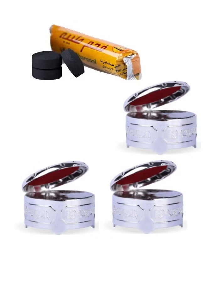 بخور بانافع الفضي 3 قطع مع الفحم 30 جرام