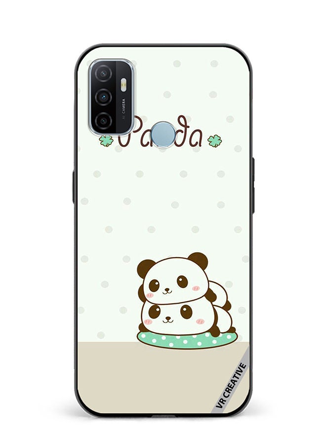 VR CREATIVE Protective Case Cover For Oppo A53 Panda Design Multicolour - Image 1
