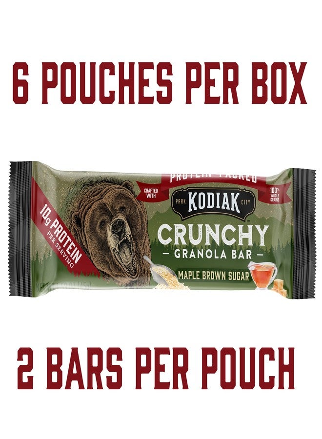 kodiak_cakes Kodiak Crunchy Granola Snack Bars, Maple Brown Sugar, High Protein, 100% Whole Grains, 1 box with 6 pouches (12 bars) - Image 2