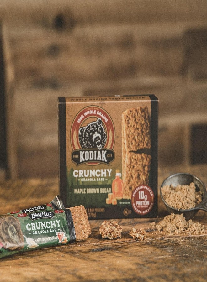 kodiak_cakes Kodiak Crunchy Granola Snack Bars, Maple Brown Sugar, High Protein, 100% Whole Grains, 1 box with 6 pouches (12 bars) - Image 3