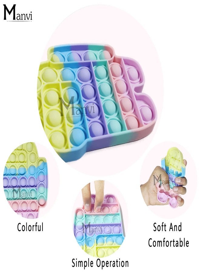 MANVI لعبة مانفي لتخفيف التوتر للأطفال، لعبة فرقعة صغيرة للأطفال، لتخفيف التوتر للبالغين، لعبة فرقعة بأشكال مختلفة للأطفال - متعددة الألوان (أندرويد، مربع، هزاز) - Image 5