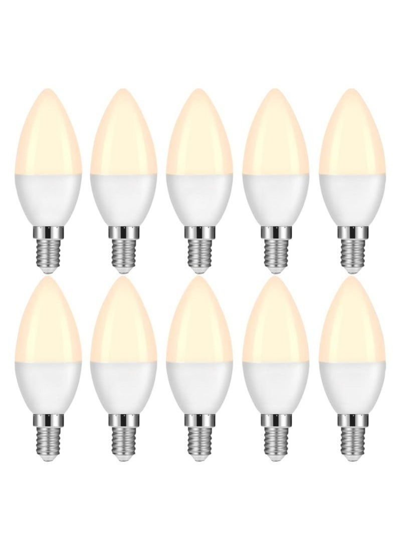 Generic E14 Warm White LED Candle Light Bulb, Pack of 10  - Image 1
