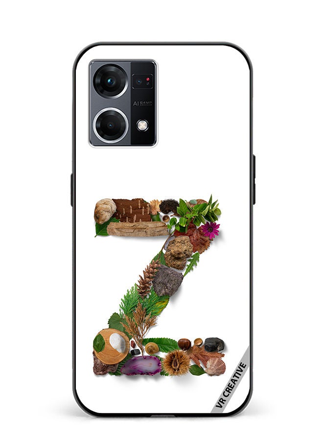 VR CREATIVE Protective Case Cover For Oppo Reno8 4G Alphabet Z Design Multicolour - Image 1