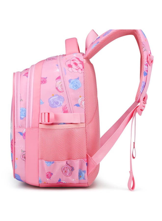 Edison Elementary School Backpack For Grades 1-3, Cartoon Lightweight Reduced-load Water-resistant Children's Travel Backpack 22992-6 Pink - Image 3