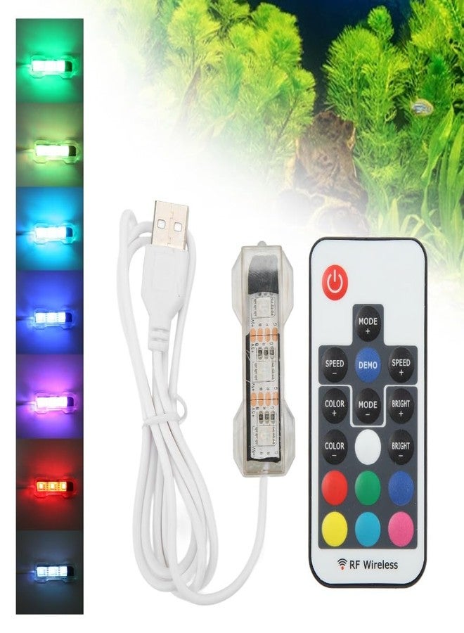 Chiffonade Fish Tank Light Split Type Hex Square Blocks LED Light Easy to Use Remote Control USB Charging Light for Aquarium Decor(White) - Image 5