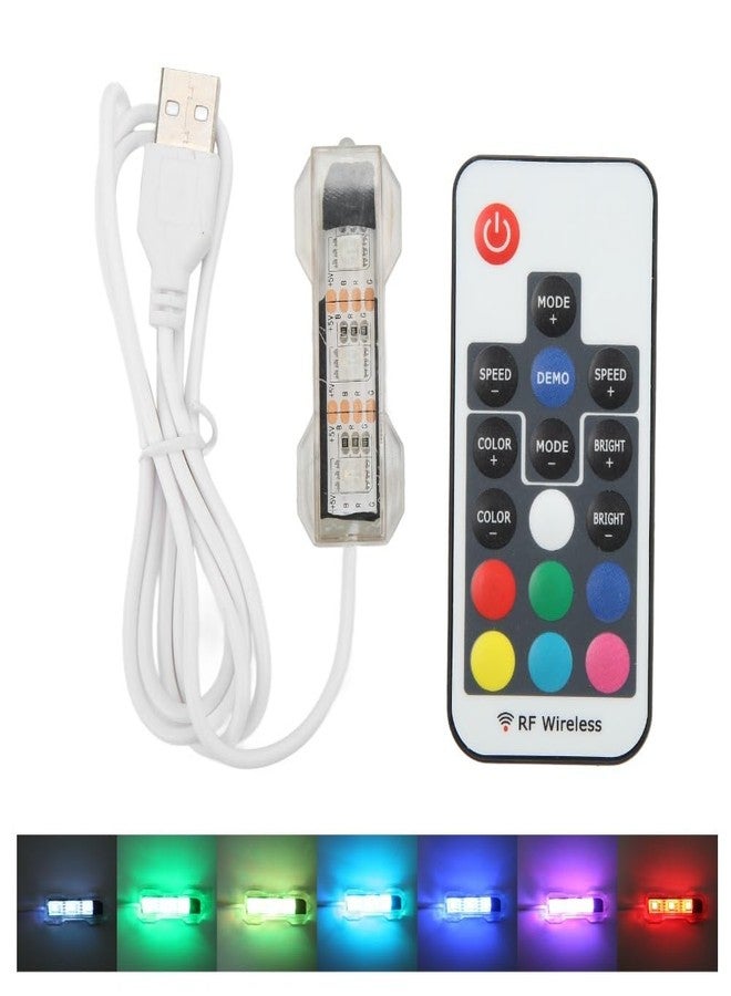 Chiffonade Fish Tank Light Split Type Hex Square Blocks LED Light Easy to Use Remote Control USB Charging Light for Aquarium Decor(White) - Image 1