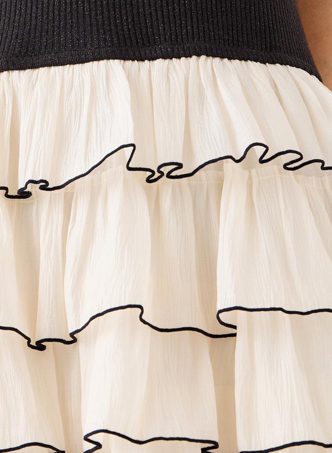 2Xtremz Ribbed Detail Women Dress with Ruffles - Image 5