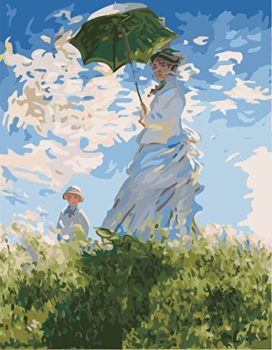 Wowdecor Paint by Numbers for Adults Beginner Kids Number Painting Tea Tree Flowers by Monet 40x50 cm Wall Art Gifts Woman No Frame - Image 1
