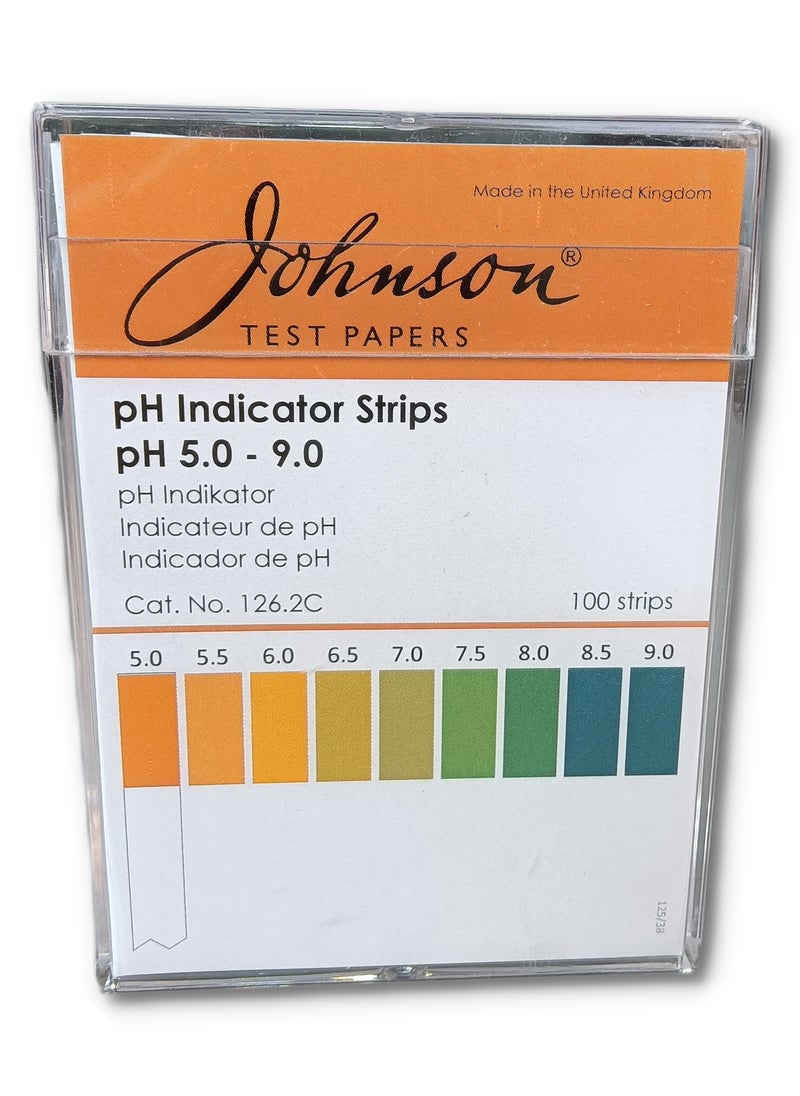 JONSON TEST PAPERS - 126.2C - Johnson, pH Indicator Strips pH 5.0 - 9.0 - Image 1