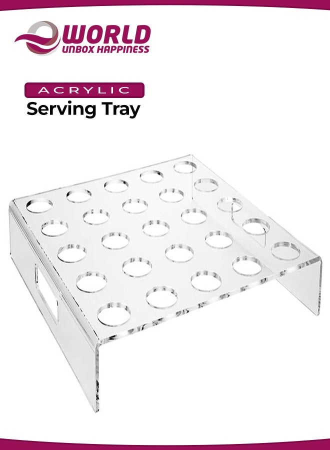 إي وورلد صينية تقديم من أكواب المقبلات من الأكريليك الشفاف، تحتوي على 25 فتحة لتنظيم كبسولات القهوة، مثالية للتخزين في الأدراج أو على الرفوف في المكتب والمطبخ والمطاعم وفي الأحداث والمناسبات. - Image 1