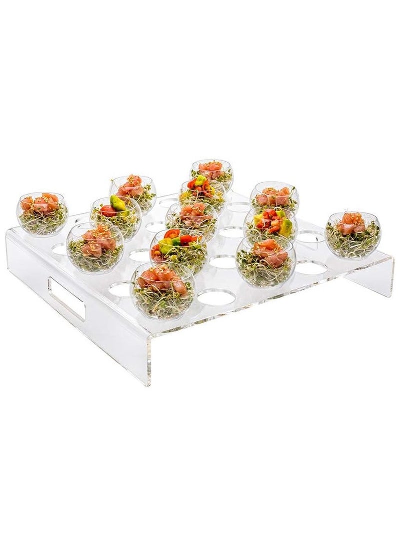 إي وورلد صينية تقديم من أكواب المقبلات من الأكريليك الشفاف، تحتوي على 25 فتحة لتنظيم كبسولات القهوة، مثالية للتخزين في الأدراج أو على الرفوف في المكتب والمطبخ والمطاعم وفي الأحداث والمناسبات. - Image 3