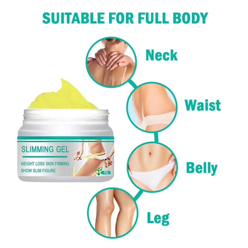 SURORAIN Slimming Cream, Navel Arm Leg Belly Ginger Fat Burning Cream, Weight Loss Skin Firming Moisturizing Massage Gel for Cellulite, Soothing, Relaxing, Tightening & Slimming (50g) - Image 4