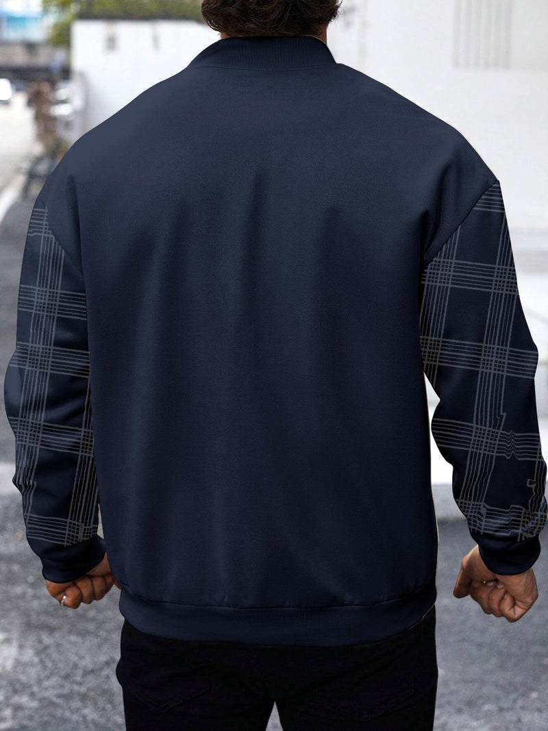 Noble Monk Checkered Full Sleeves Mock Collar Regular Fit Mens Casual Jacket | Casual Winter Jackets for Men | Mens Jackets for Winter Wear - Image 3