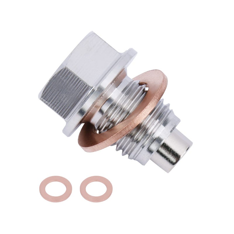 M14 x 15MM Stainless Steel Magnetic Oil Drain Plug with Neodymium Magnet Fits for Honda Acura Ford GM Mazda Hyundai KIA and More Vehicles