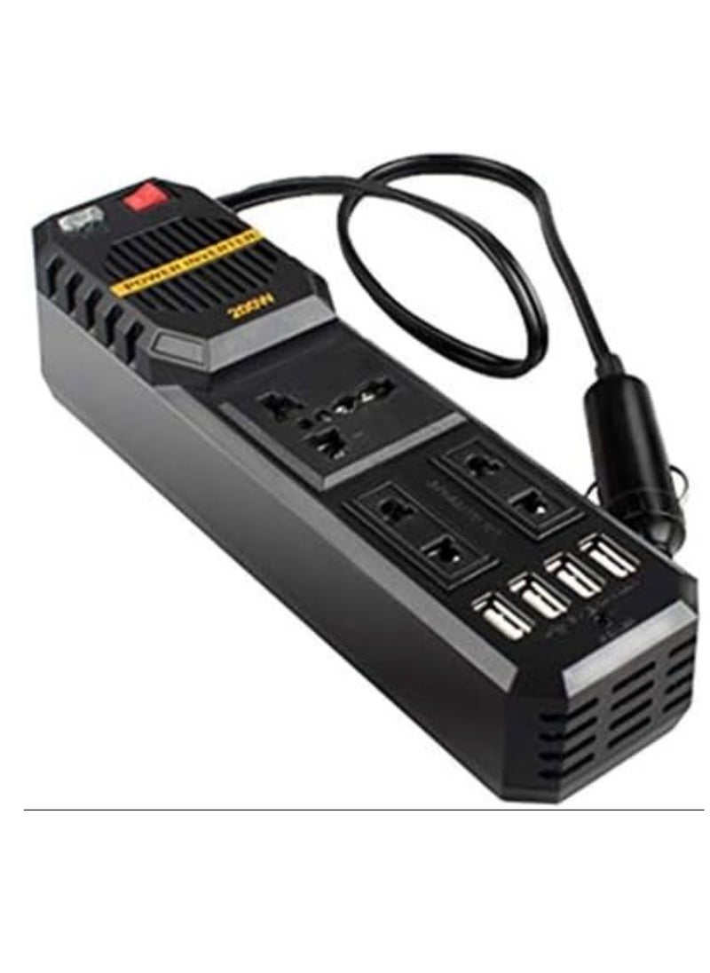 ELTRAZONE - 200W Mini Car Vehicle Inverter DC 12V to AC 220V USB Output High-power Power Inverter Small Car Special Edition - Image 1