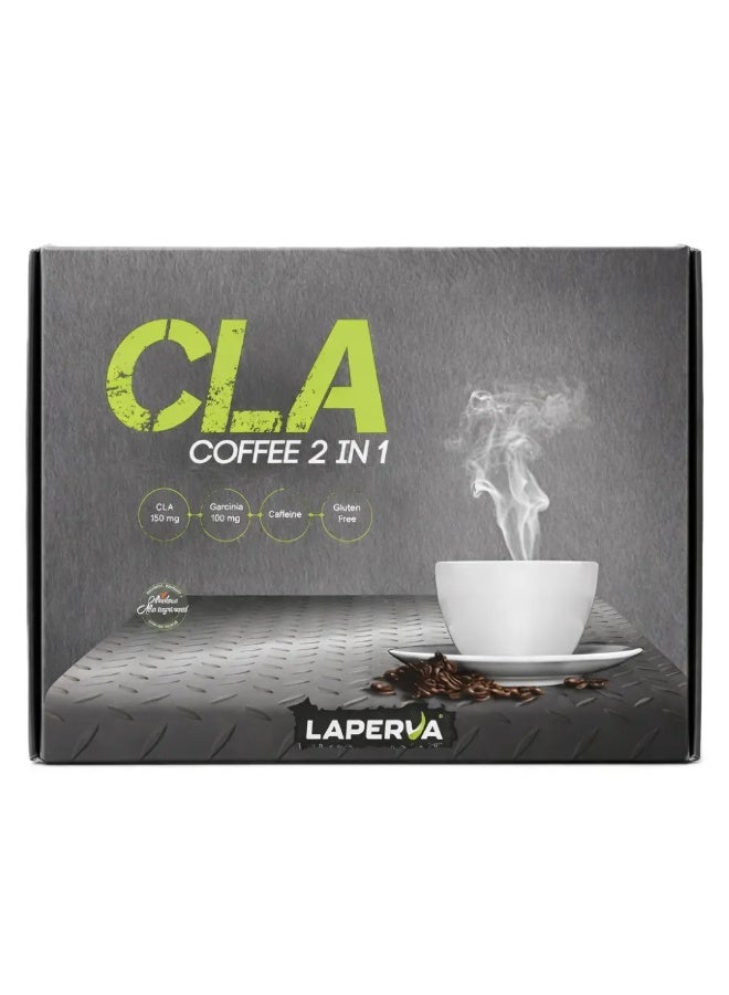 Laperva CLA Coffee 2 In 1, 20 Bags, Premium Arabica Micro-Ground Coffee With CLA And Garcinia Cambogia, Sugar Free, Gluten Free, No Artificial Colours, 46 Kcal Per Serving - Image 1