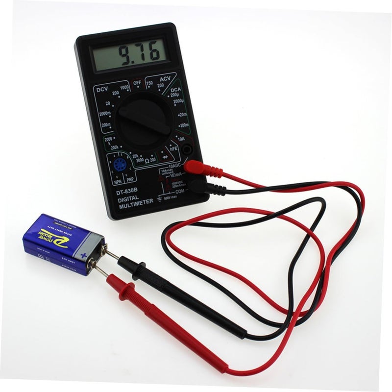 Compact Digital Multimeter LCD Display AC DC Voltmeter Ammeter Ohm Tester Black - Image 3