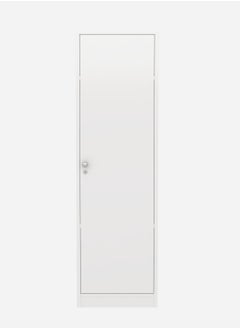 RIGID Wooden Single Door Wardrobe White 186x49.5x55cm  - Image 3