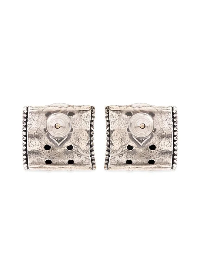 فويلا Rava Ball Studs with Silver Oxidized Finish
