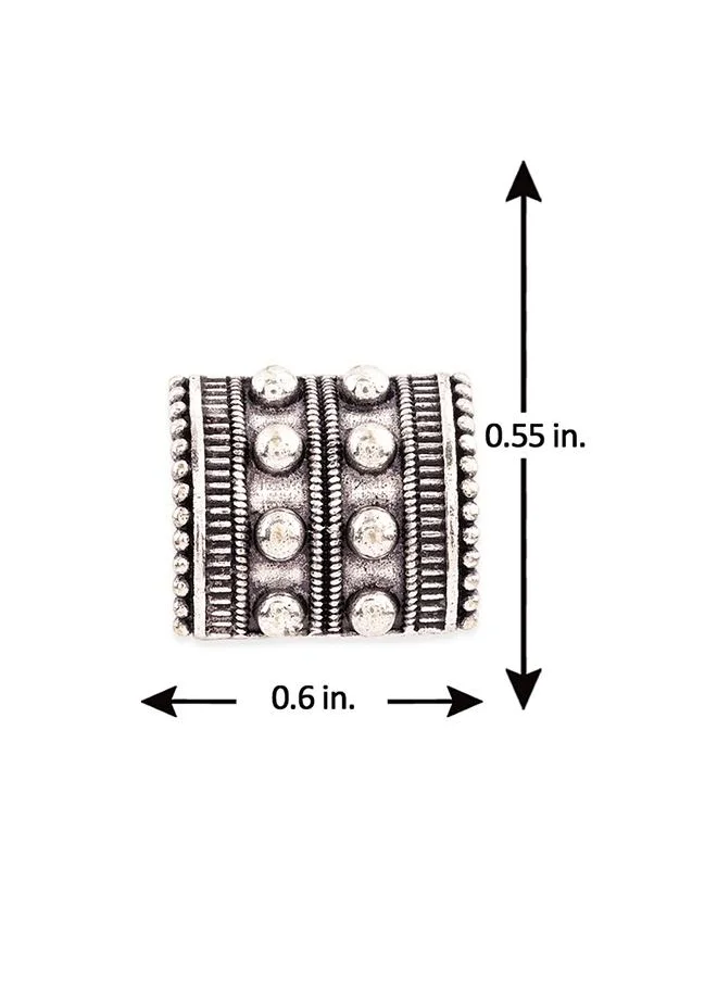 فويلا Rava Ball Studs with Silver Oxidized Finish