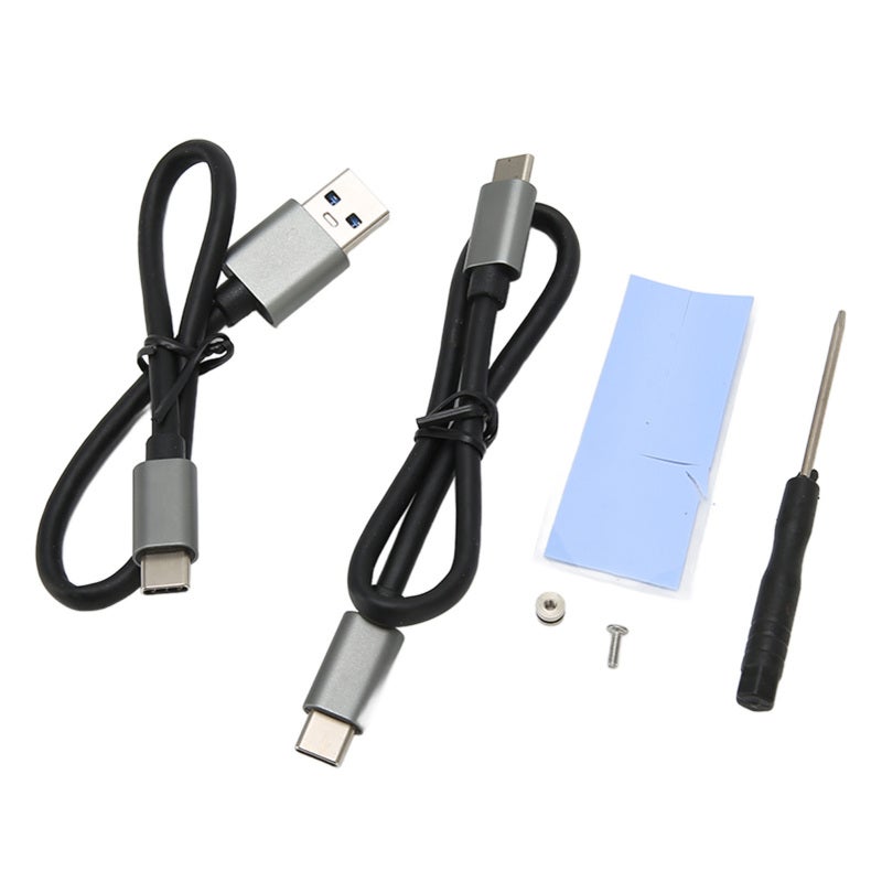 M.2 NVME SSD Enclosure USB3.2 Gen2 10Gbps External HDD Enclosure - 2230 2242 2260 2280 Compatible SSD Enclosure with Hibernation State for Windows OS X Linux Android - Image 1