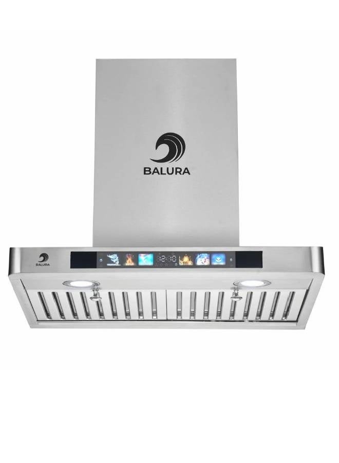 بلورا شفاط هرمي حرف تي - 60 سم - 3 سرعات - سلفر - BR6021 - Image 1