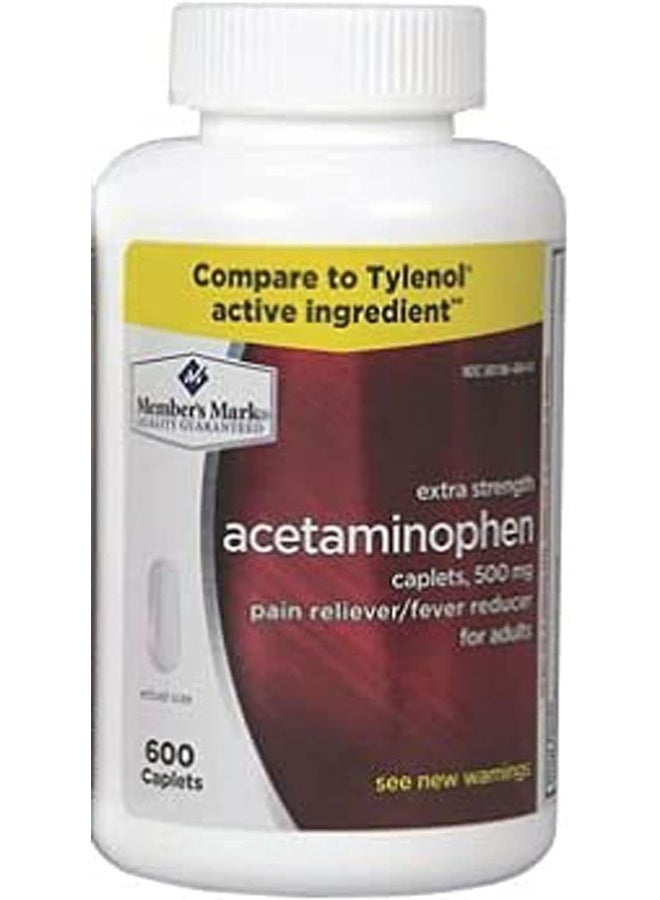 Member's Mark Acetaminophen Generic 500 mg Extra Strength - 600 Caplets