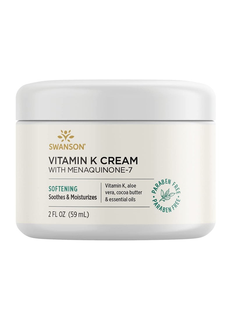 SWANSON - Swanson Vitamin K Cream with Menaquinone7 2 fl Ounce 59 ml Cream - Image 1